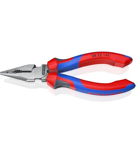 KNIPEX 08 25 185 Combination Pliers with Comfort Handles Chrome